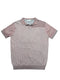 Textured short sleeve polo shirt